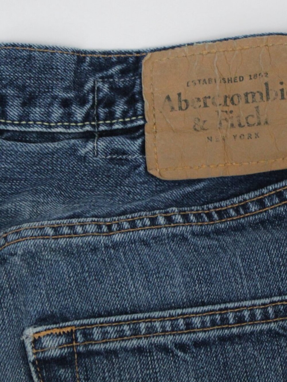 Vintage Abercrombie & Fitch Mens Jeans 31 x 32 Grunge Distressed Button Fly - Picture 8 of 8